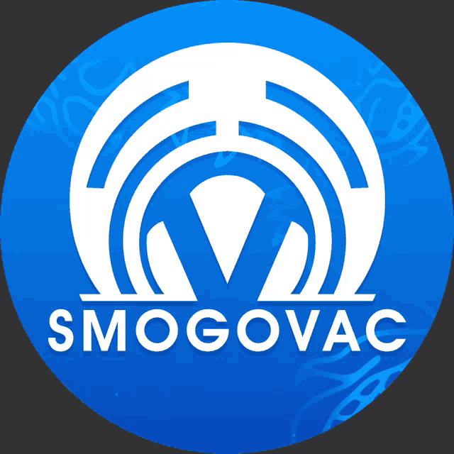 a blue circle with the word smogovac in white letters