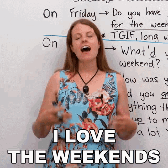 I Love The Weekends Emma GIF - I Love The Weekends Emma Engvid GIFs