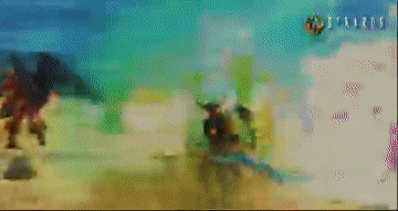 a blurry picture of a video game with the word dragon on the bottom right
