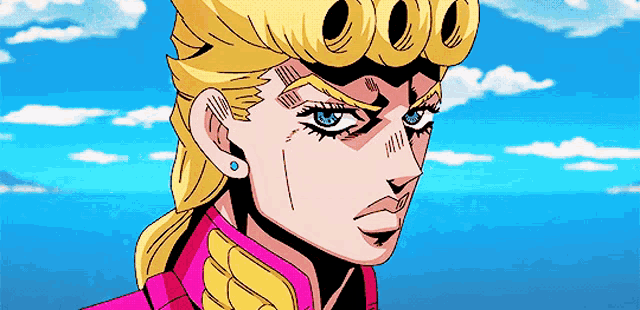 a close up of a cartoon character with blue eyes