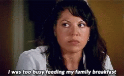 Greys Anatomy Too Busy Feeding My Family GIF - Greys Anatomy Too Busy Feeding My Family Breakfast GIFs