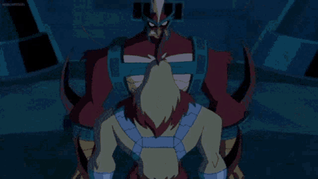 a cartoon character is standing in a dark room with a sign that says nickelodeon on it