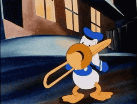 Trombone Donald Duck GIF - Trombone Donald Duck Playing GIFs