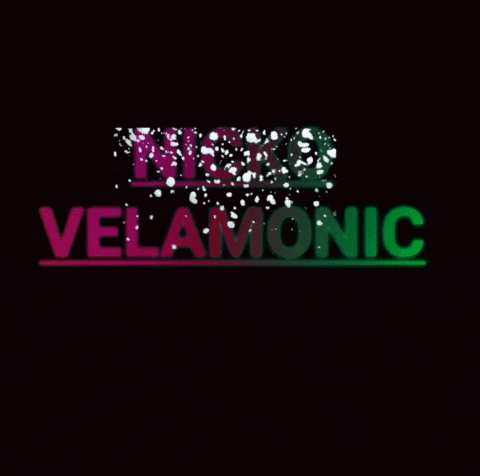 a neon sign that says velamonic on a dark background