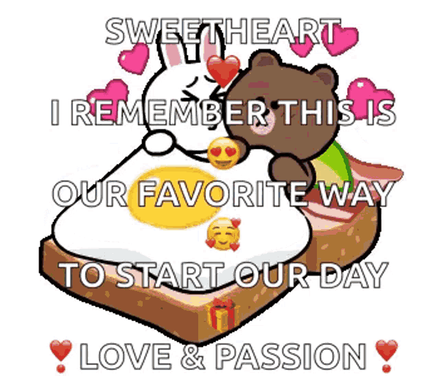 a sweetheart i remember this is our favorite way to start our day love and passion .