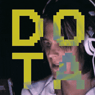 a pixelated image of a man wearing headphones with the words do n't appear