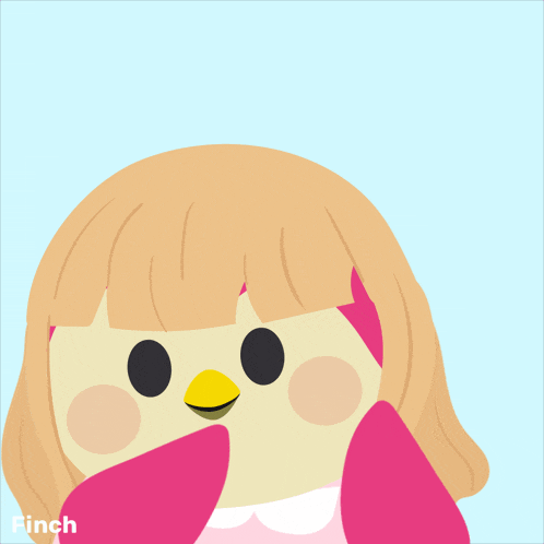 a cartoon of a girl with the words miss me on top of her head