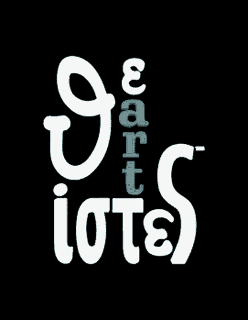 a black background with white lettering that says " e " and " b "