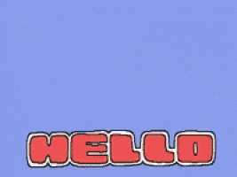 a brown teddy bear is sitting on top of the word hello