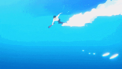 a person is flying through the air with a skateboard