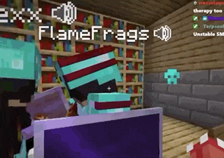 a screenshot of a video game with the words " flamefrags " at the top