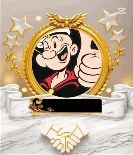 a picture of popeye giving a thumbs up