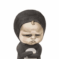 a baby dressed as a cat with smoke coming out of his ears