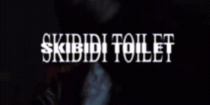 the word skibidi toilet is written on a black background