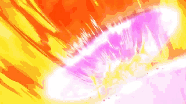 a painting of a purple and yellow background