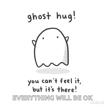 Ghost Hug Cartoon GIF