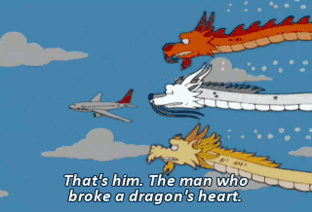 The Man Who Broke A Dragons Heart The Simpsons GIF - The Man Who Broke A Dragons Heart The Simpsons Los Simpsons GIFs