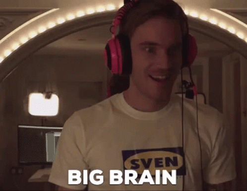 Pewdiepie Big Brain GIF - Pewdiepie Big Brain Youtube GIFs