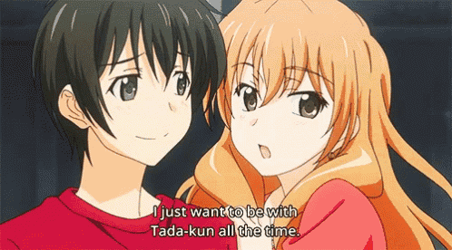 a boy and a girl are looking at each other and the girl says i just want to be