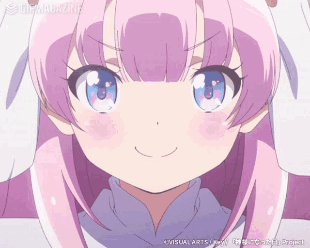 a close up of a girl 's face with a gif magazine logo behind her