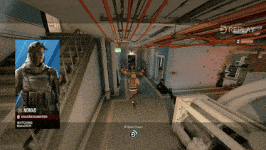 a screenshot of a video game with the name nomad on the screen