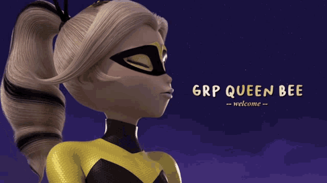 grp queen bee is the name of the superhero shown