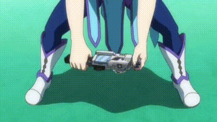 a person is kneeling down and holding a gun in their hands