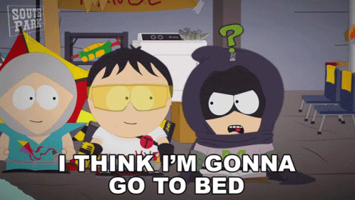I Think Im Gonna Go To Bed Mysterion GIF - I Think Im Gonna Go To Bed Mysterion Kenny Mccormick GIFs