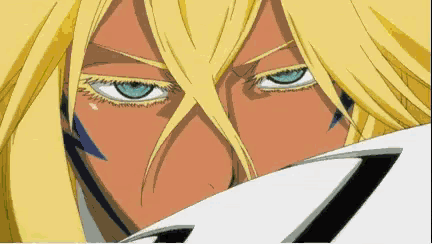 a close up of a person 's face with the number 7 on the bottom