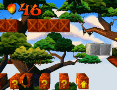 a video game scene with the number 46 on top