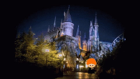 a cartoon character is standing in front of a castle and a sign that says ' wigglyjek '