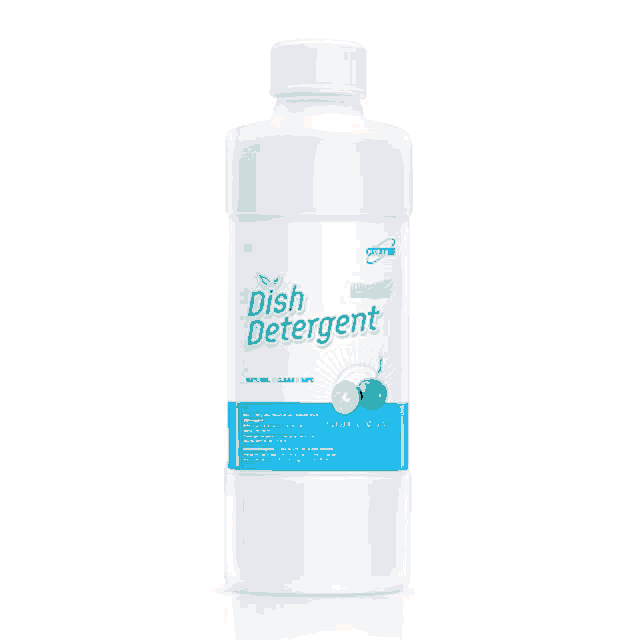 a bottle of dish detergent with a lemon on the label