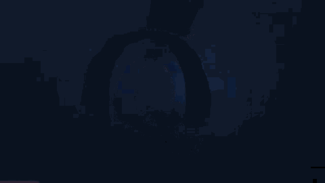 a close up of a blue light coming out of a hole in the ground .
