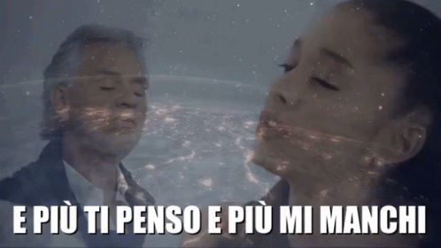 Andrea Bocelli Ariana Grande Ti Penso Mi Manchi Canzone GIF - Song Italian Miss You GIFs