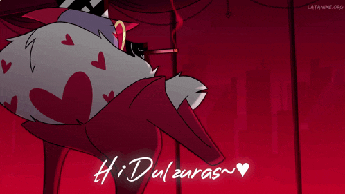 a picture of a cartoon character with the words hi dulzuras