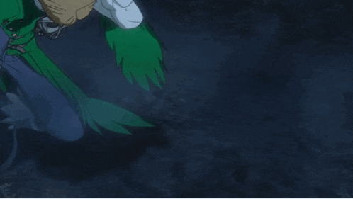 a man in a green cape and white shirt is running