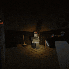 a video game scene with a glowing sphere in the middle