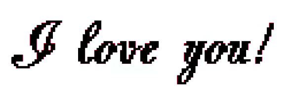 a pixel art of the words are you