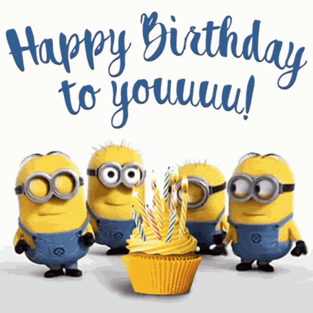 Happ Birthday To You Minions GIF - Happ Birthday To You Minions Cake GIFs