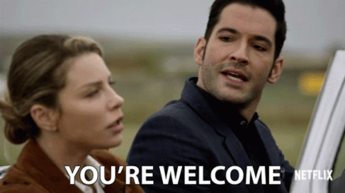 Youre Welcome Lucifer Morningstar GIF - Youre Welcome Lucifer Morningstar Tom Ellis GIFs
