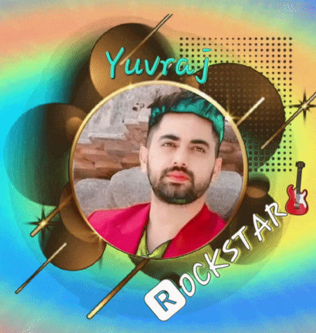 a picture of a man with the name yuvraj rockstar