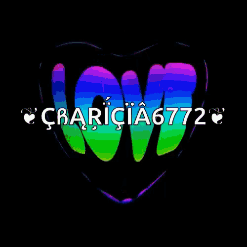 a colorful heart with the word love written inside