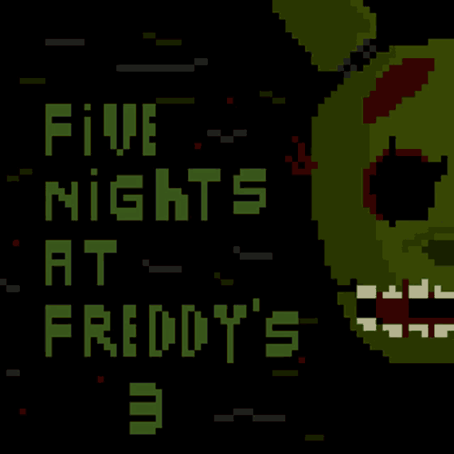 a pixel art advertisement for five nights at freddy 's