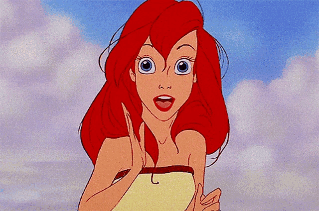 a cartoon of a girl with red hair