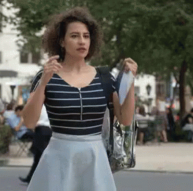 Trying Not To Be A Weirdo In Front Of Ur Crush And Failing GIF - Broad City Ilana Glazer Ilana Wexler GIFs