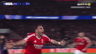 a soccer game is being broadcasted by sporttv
