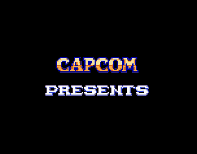 a black background with the words capcom presents written on it