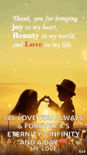 i 'll love you always and forever x 's eternity + infinity and a day my love