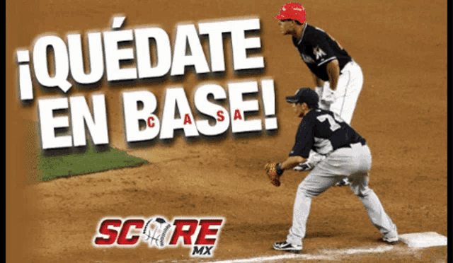 a score mx ad shows a baseball game in progress