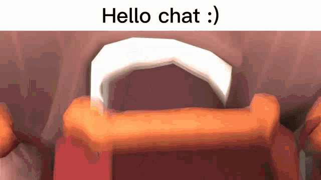 a picture of a couch with the words hello chat written on it